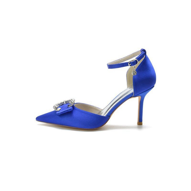 Buckle Strap Pointed Toe High Heels