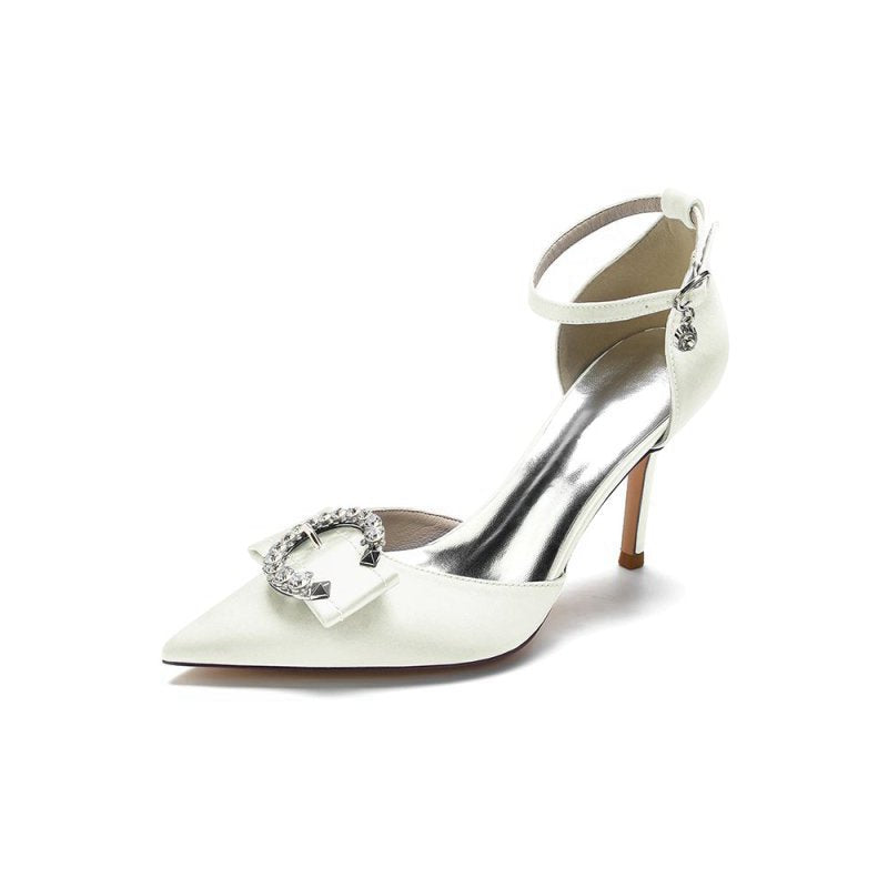 Buckle Strap Pointed Toe High Heels