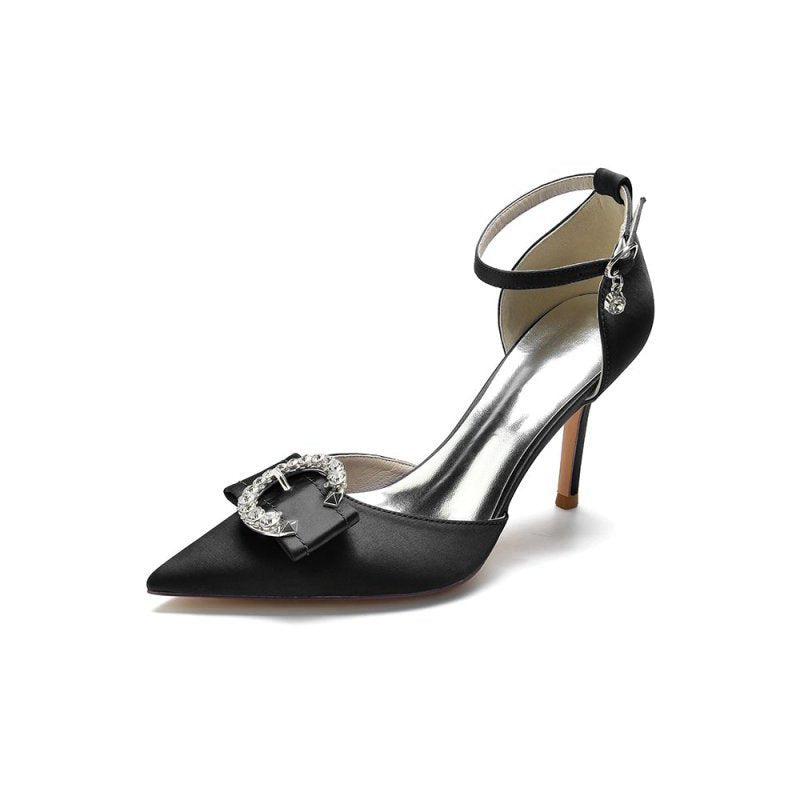 Buckle Strap Pointed Toe High Heels