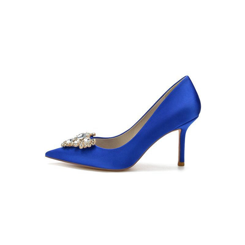 Cocktail Pointed Toe Crystal Heels