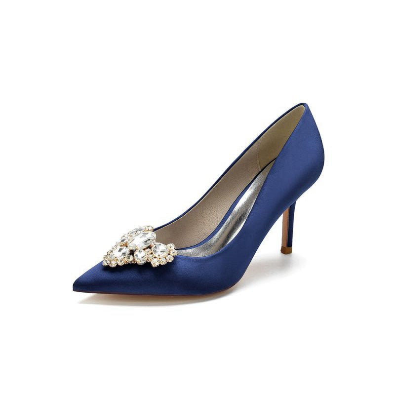 Cocktail Pointed Toe Crystal Heels