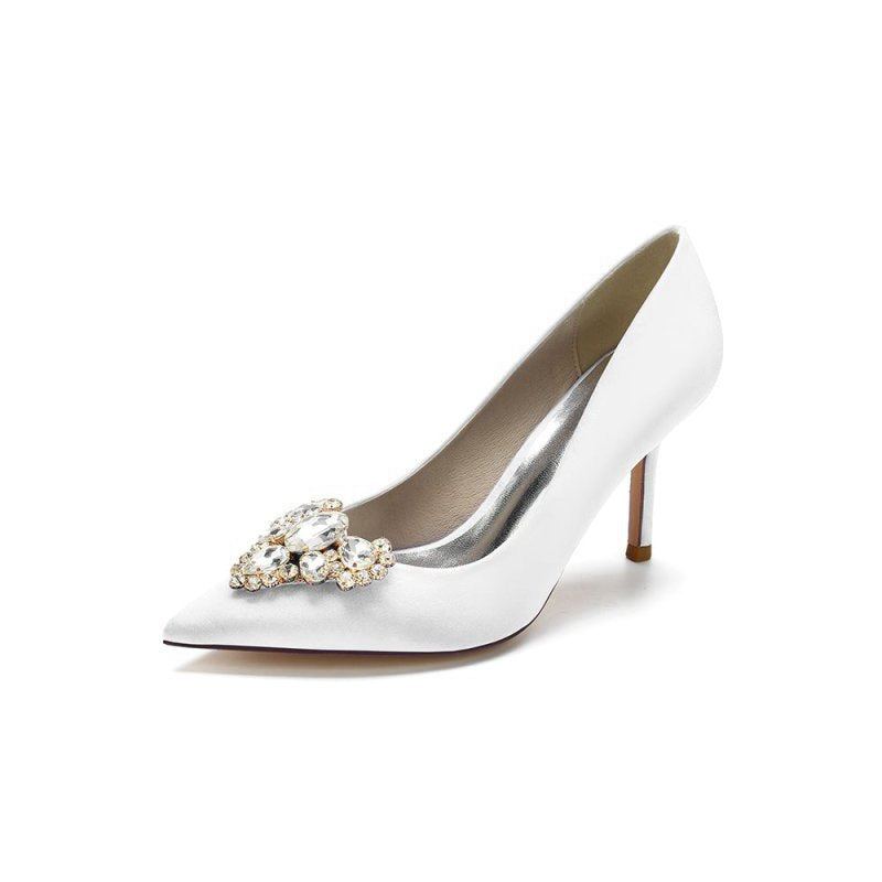 Cocktail Pointed Toe Crystal Heels