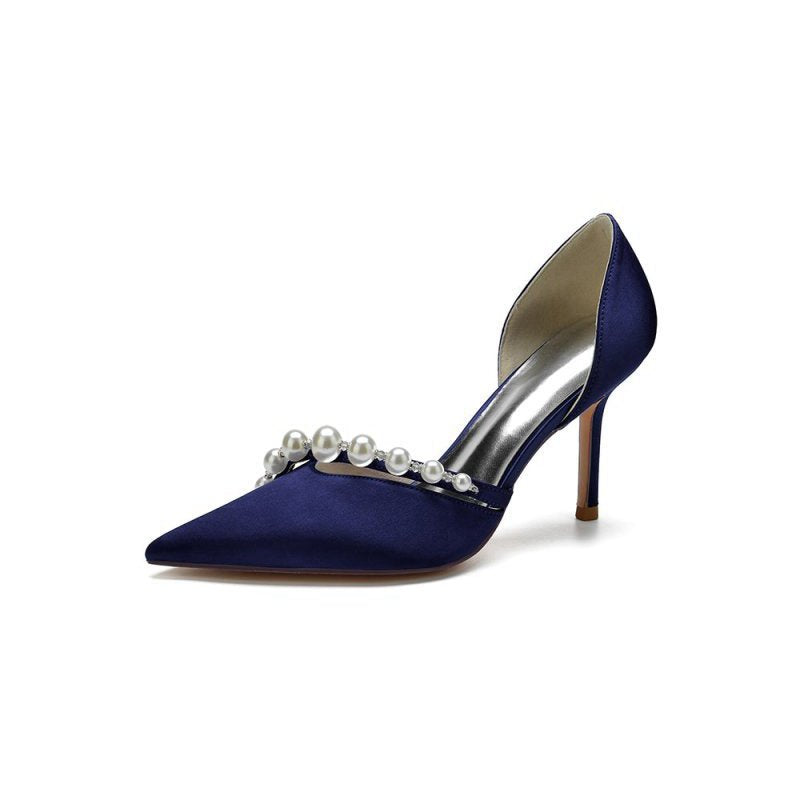 Cocktail Pointed Toe Pearl Heels