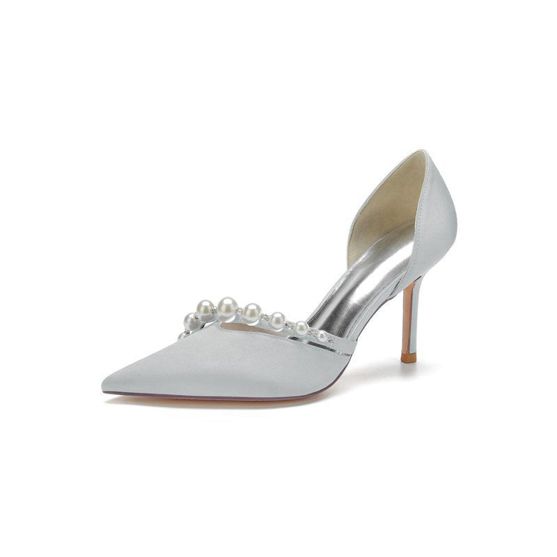 Cocktail Pointed Toe Pearl Heels