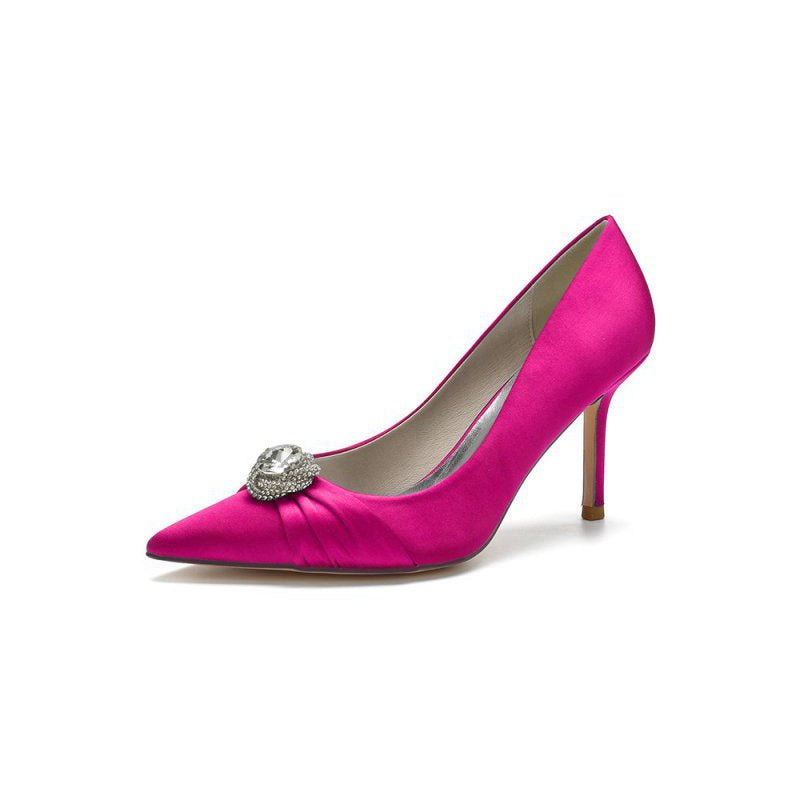 Cocktail Pointed Toe Crystal High Heels