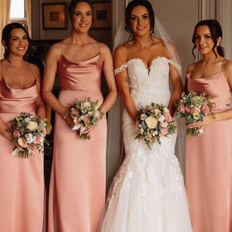 Elegant Floor Length Long Bridesmaid Dresses