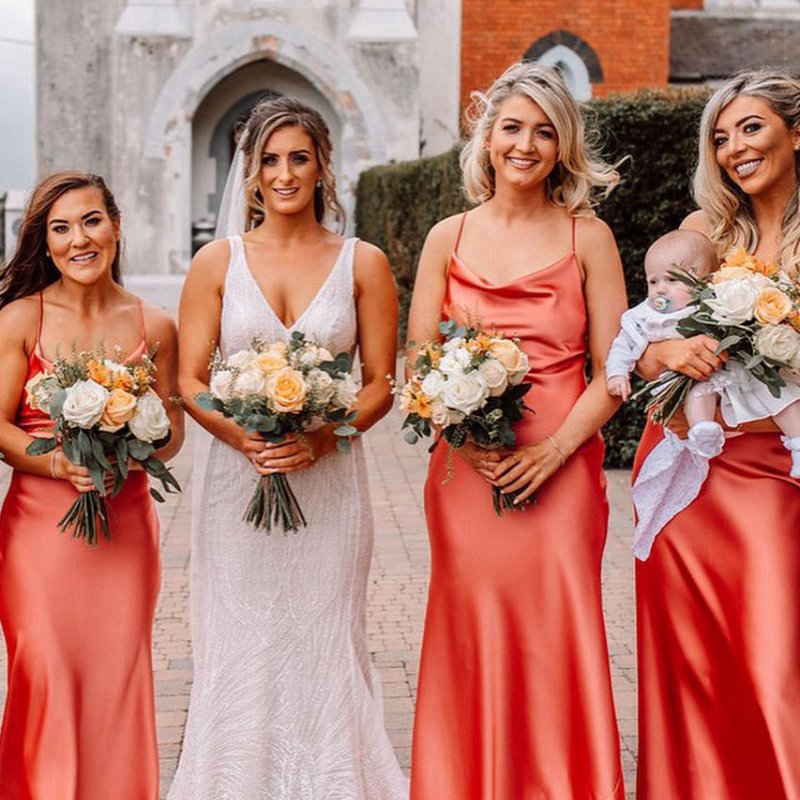 Elegant Floor Length Long Bridesmaid Dresses