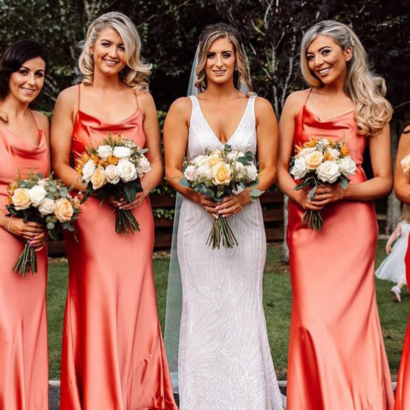 Elegant Floor Length Long Bridesmaid Dresses