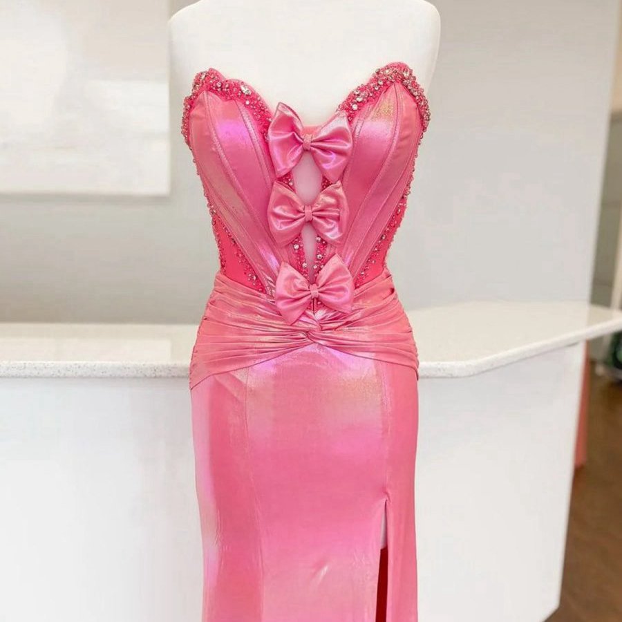 Sweetheart Mermaid Prom Dresses with Bowknot