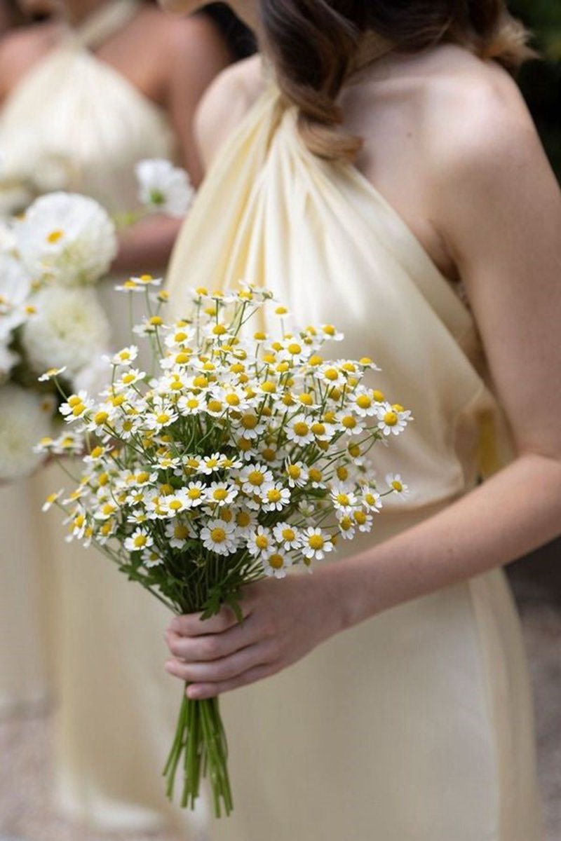 Halter Sheath Long Bridesmaid Dresses with Twist Knot