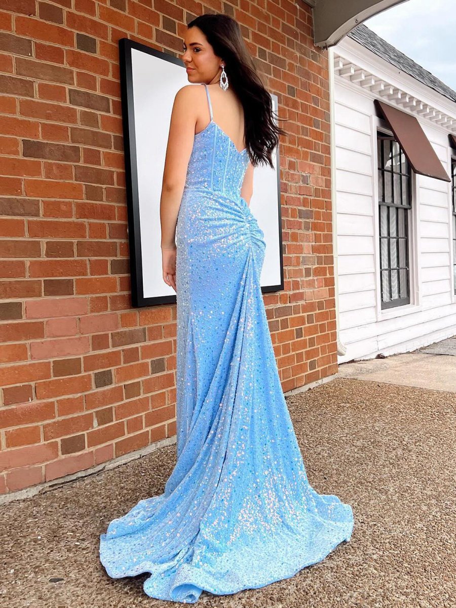 Mermaid Sequin Long Prom Dresses