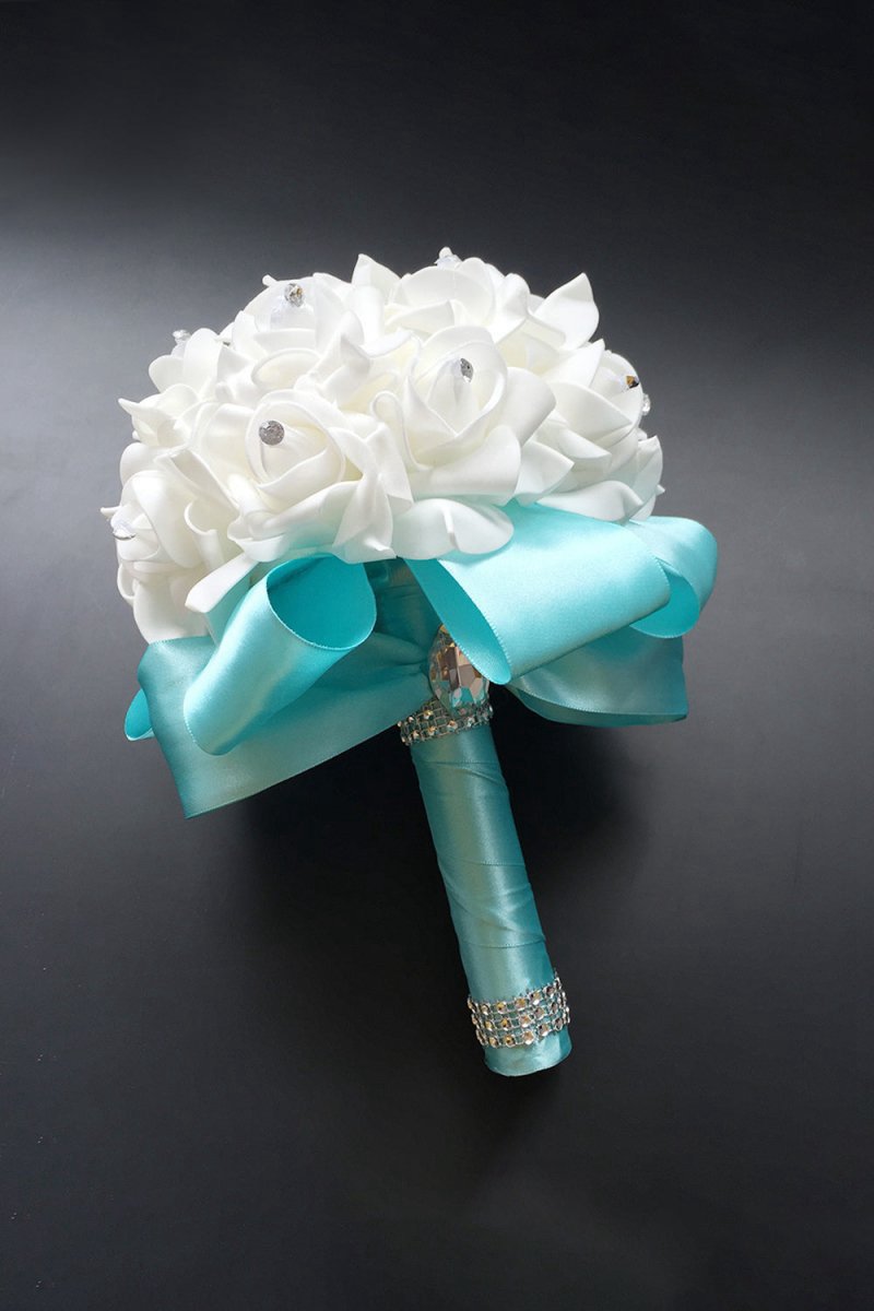 Foam Artificial Roses Wedding Flower Bouquets