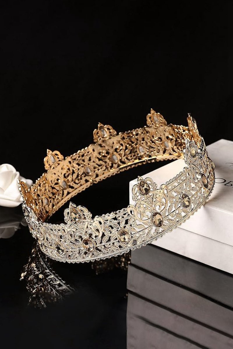Champagne Rhinestone Birthday Crown for Men