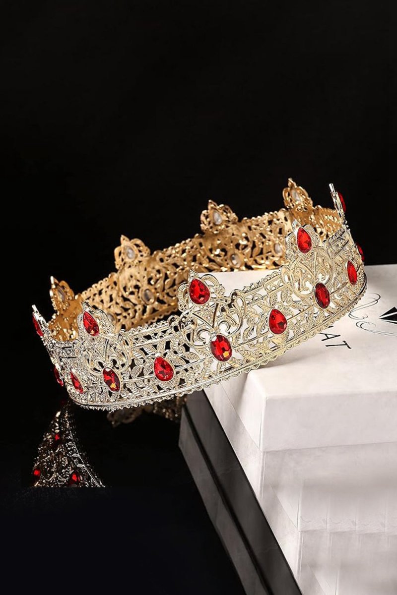 Champagne Rhinestone Birthday Crown for Men