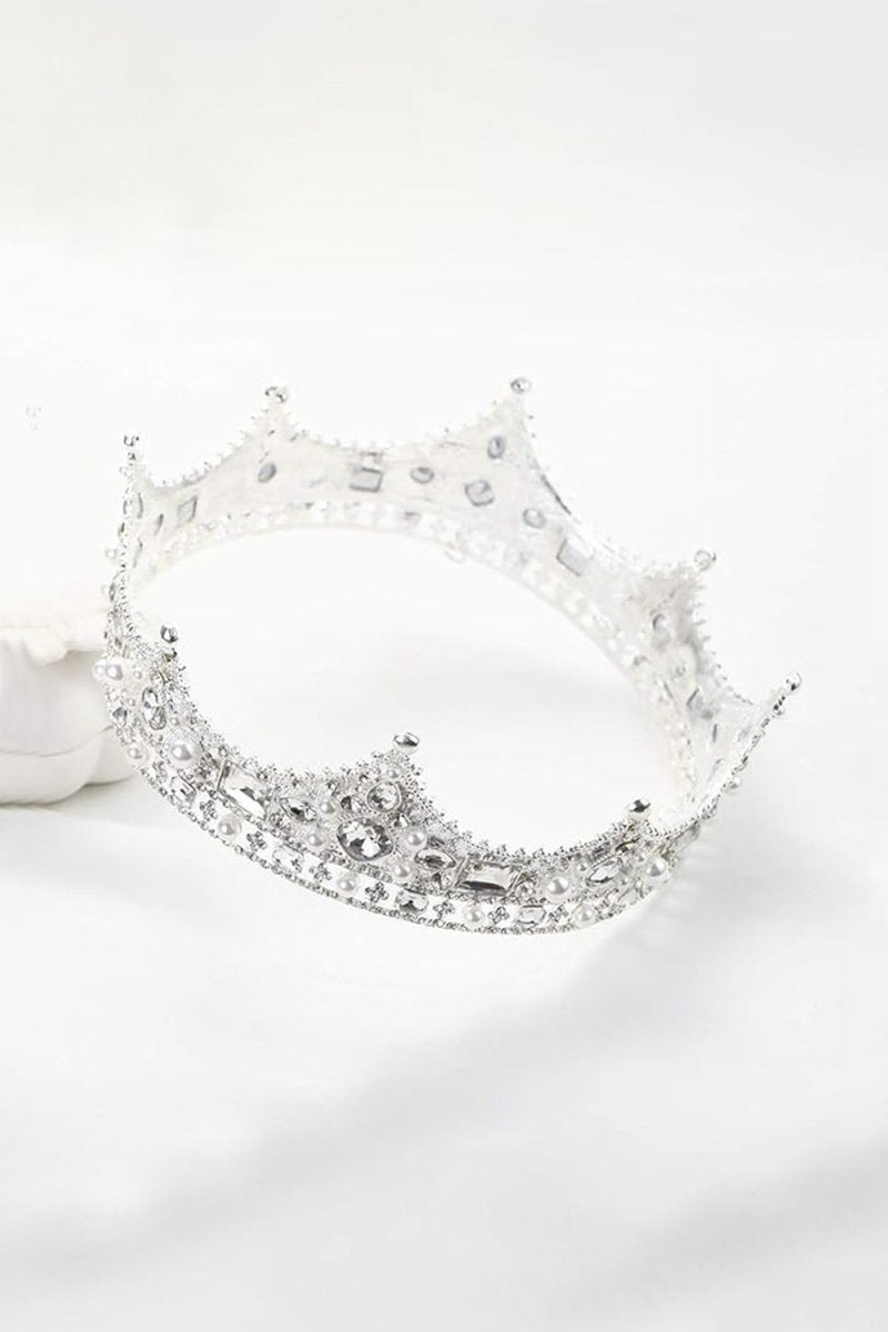 Baroque Vintage Crystal Pearl Crown