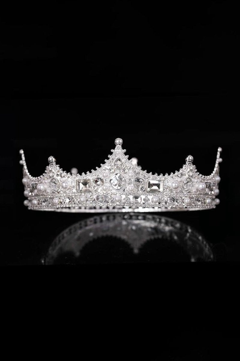 Baroque Vintage Crystal Pearl Crown