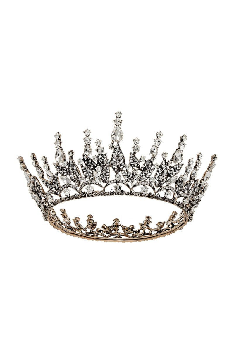 Queen Rhinestone Dark Crown for Women