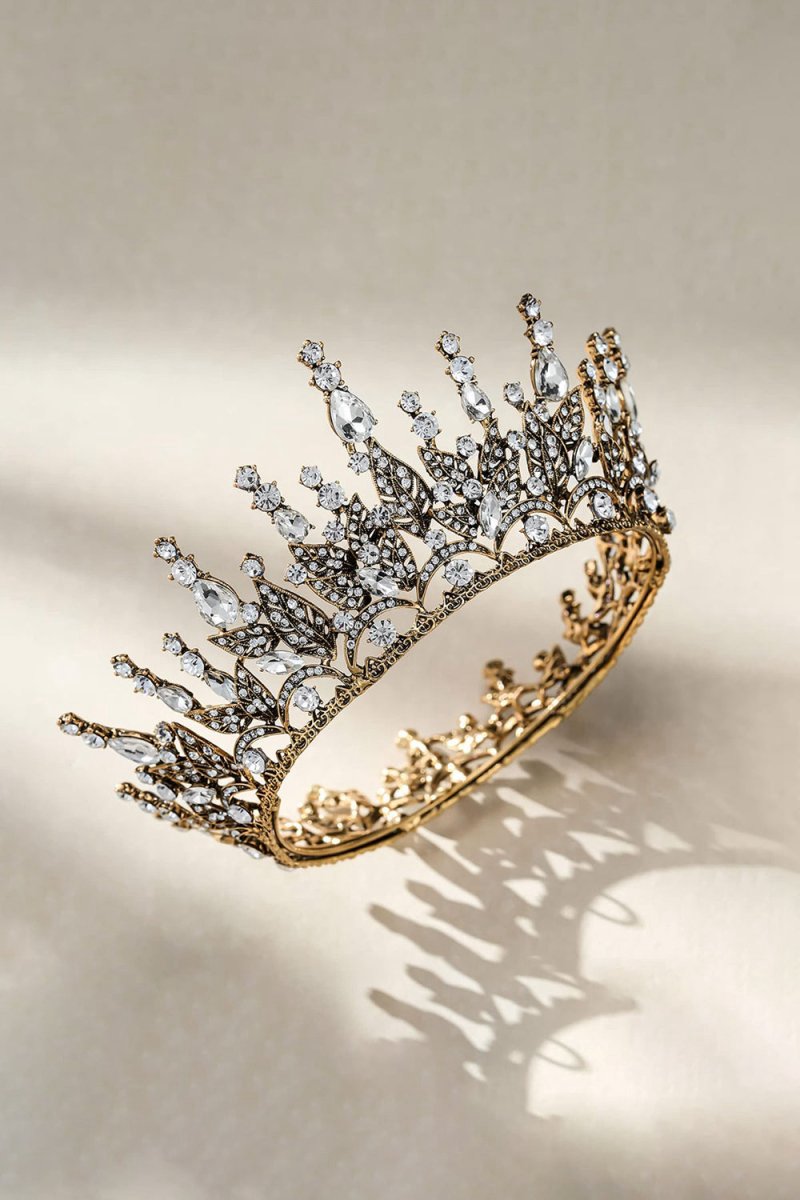Queen Rhinestone Dark Crown for Women