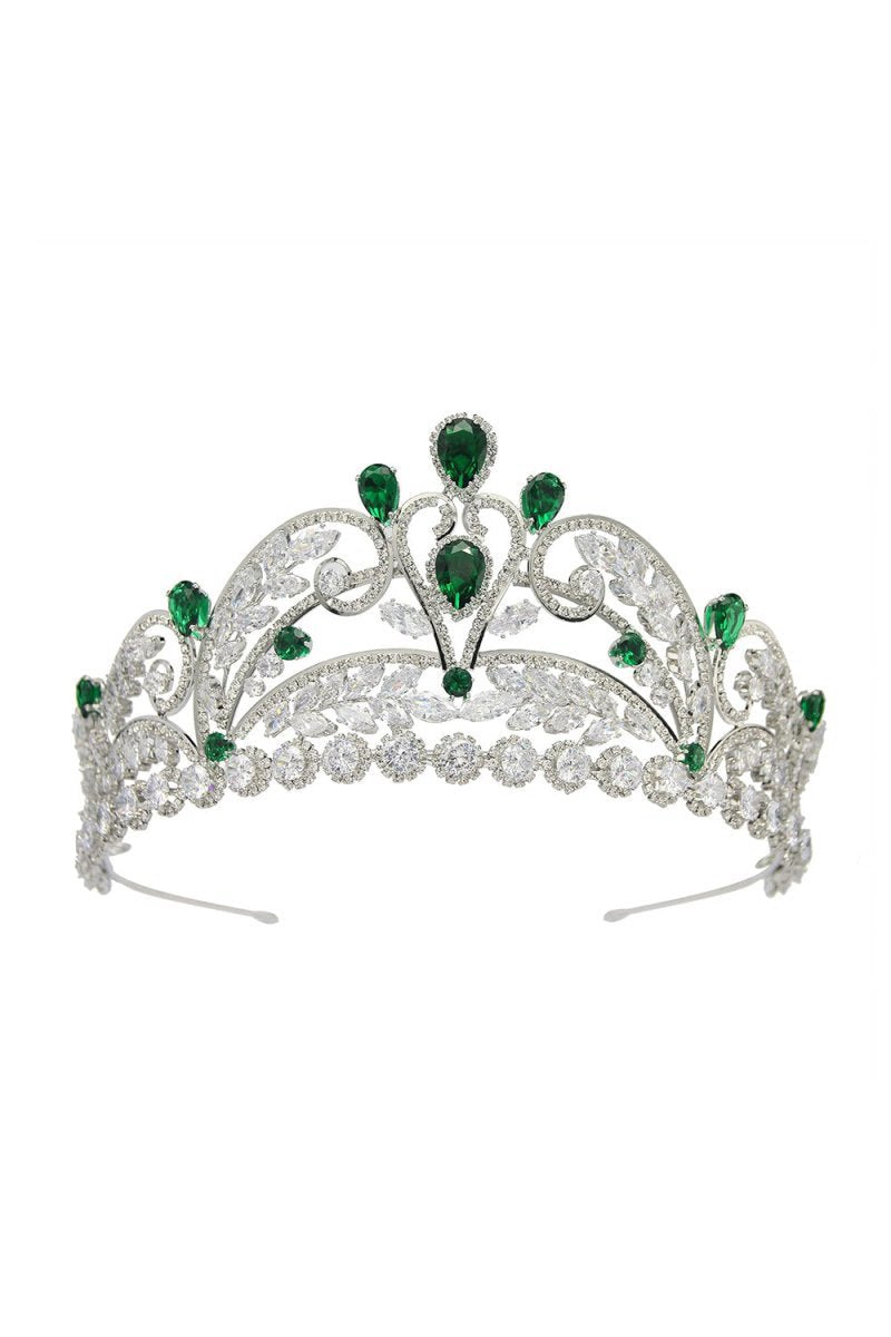 Gold Cubic Zirconia Bridal Tiara