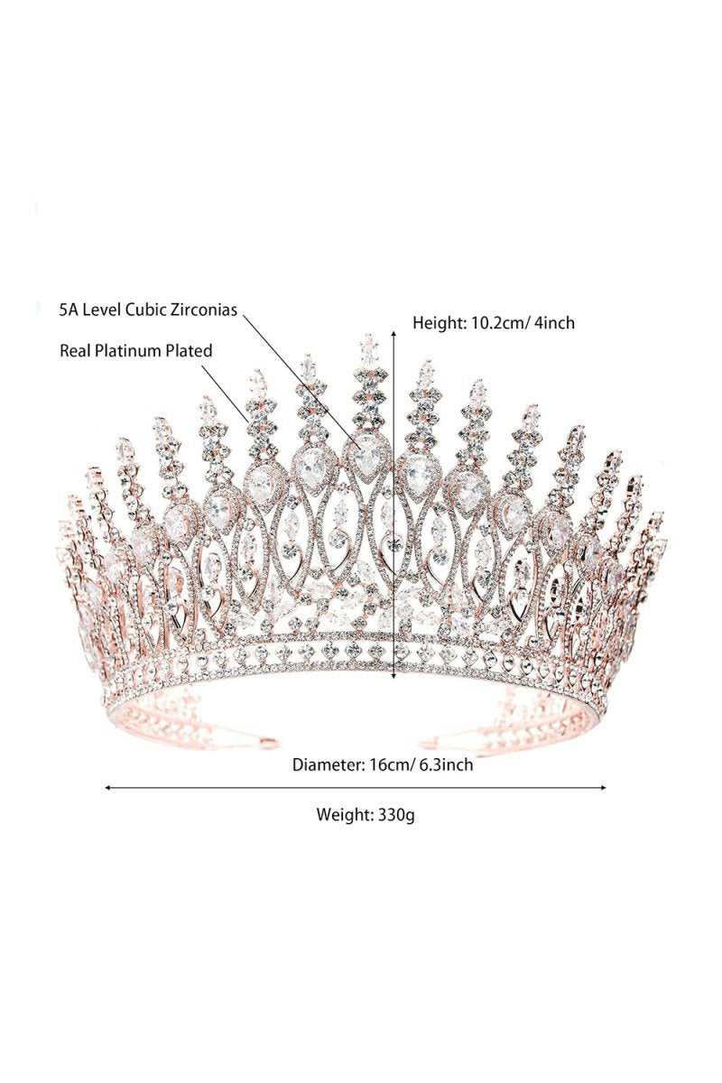 Silver Tall Wedding Tiara