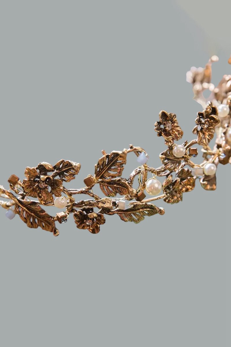 Pearl Gold Vintage Halloween Crown
