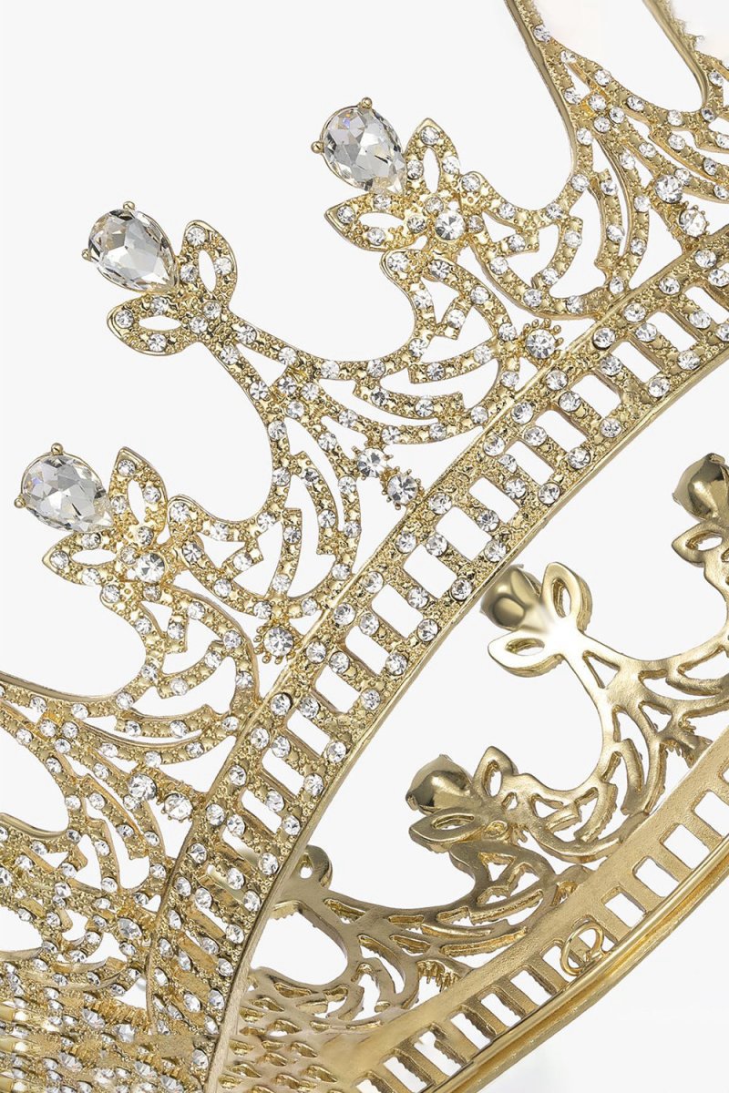 Gold Crystal Rheinstone Queen Crowns