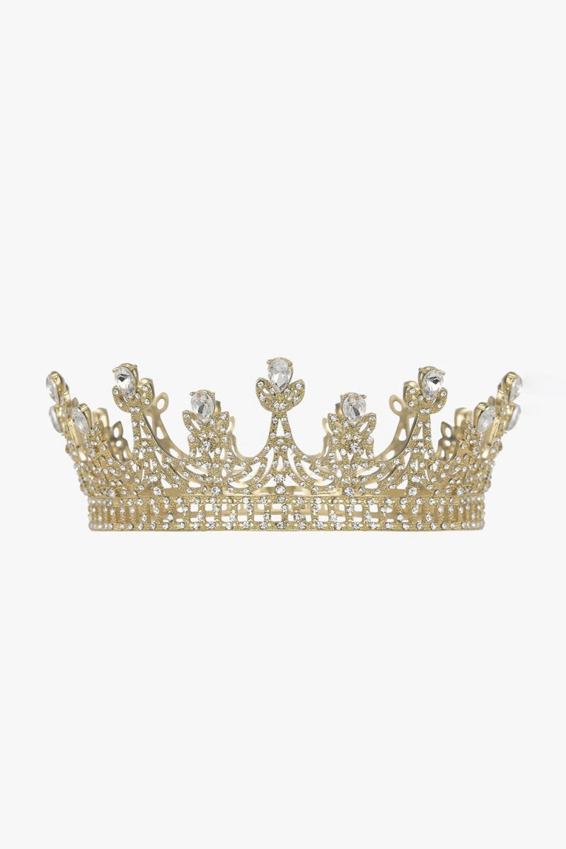 Gold Crystal Rheinstone Queen Crowns