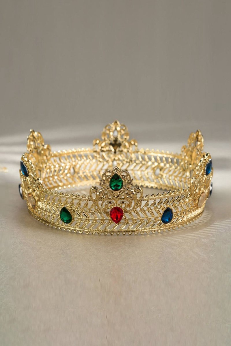 Gold Rheinstone King Crowns