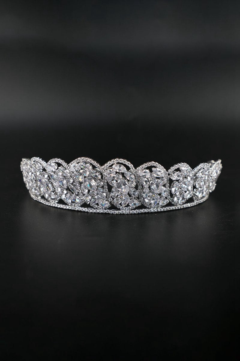 Silver Zirconia Bridal Crown