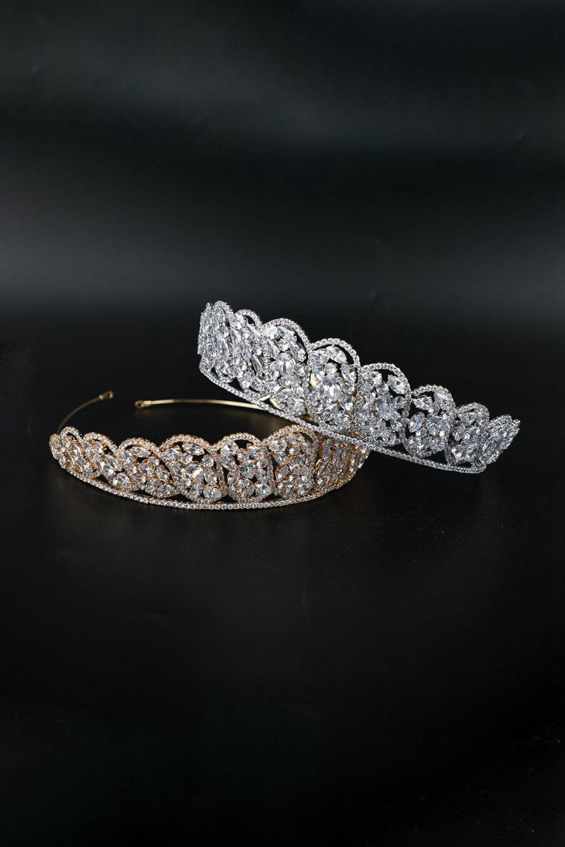 Silver Zirconia Bridal Crown