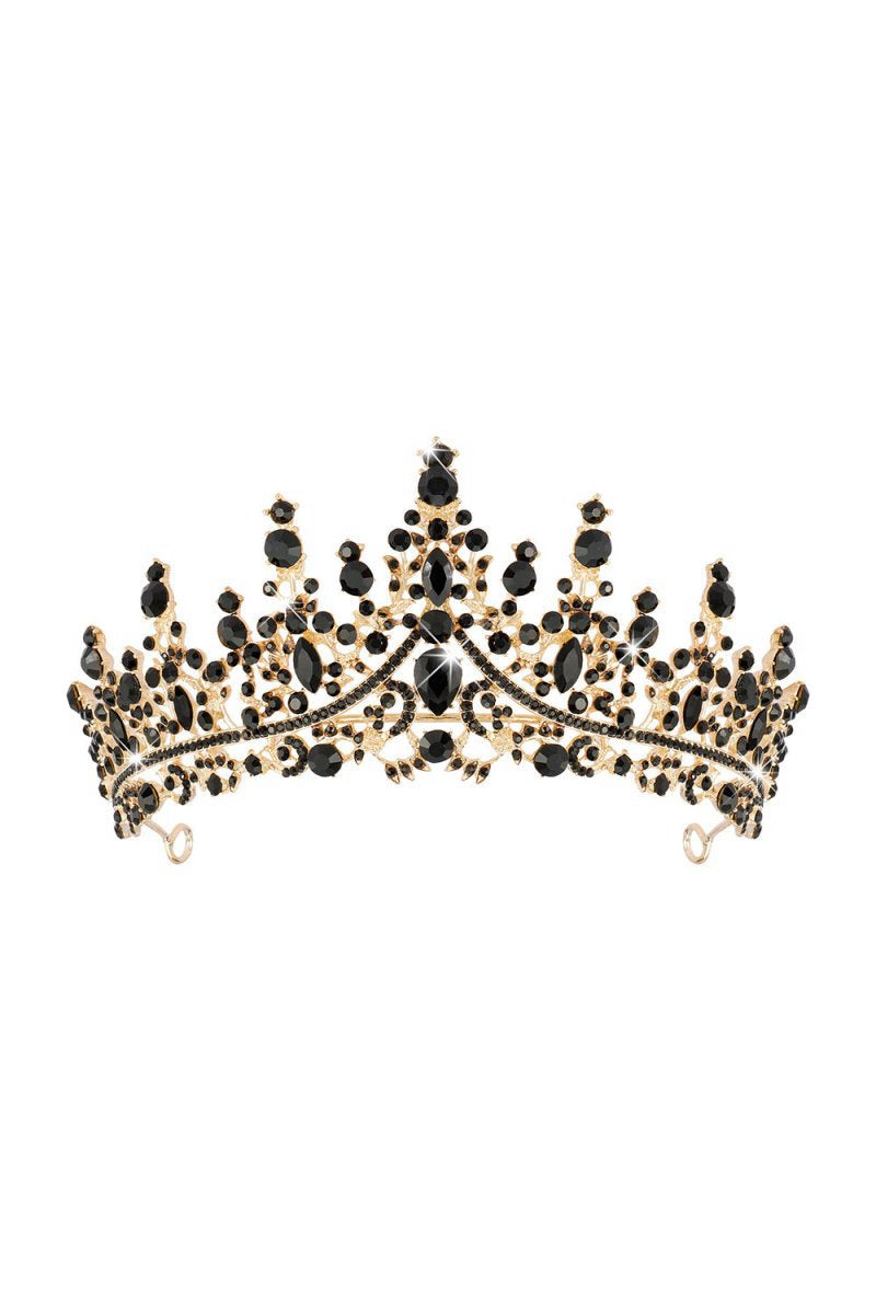 Bronze Black Crystal Tiara
