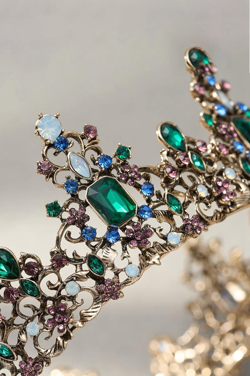 Baroque Colorful Crystal Crown