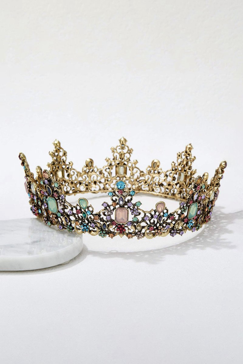 Baroque Colorful Crystal Crown