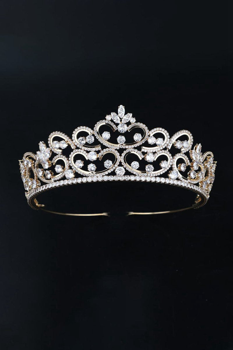 Silver Sparkly Crystal Bridal Crown