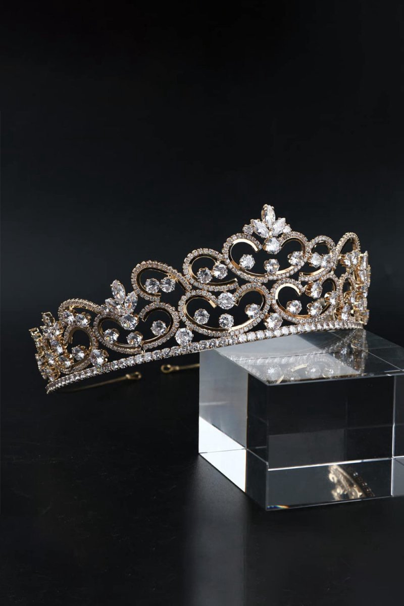 Silver Sparkly Crystal Bridal Crown