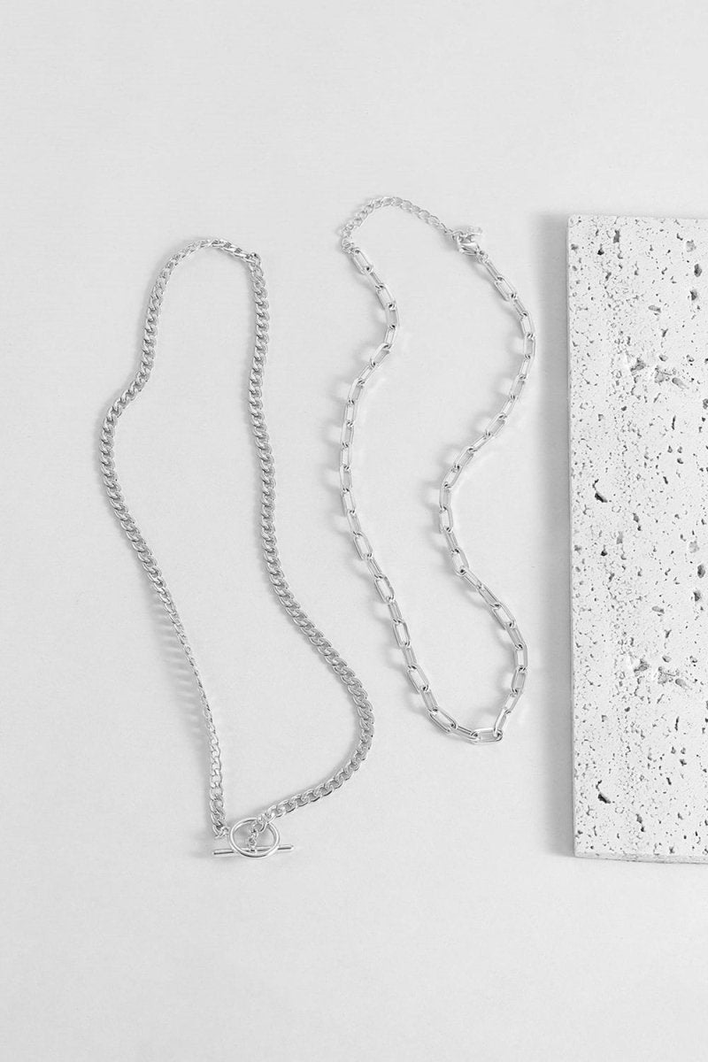 Geometric Paperclip Chain Necklace