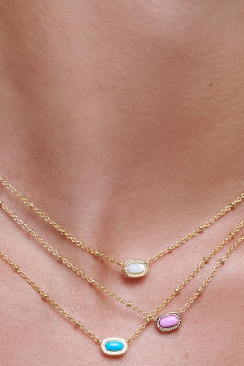Natural Stone Crystal Pendant Necklace