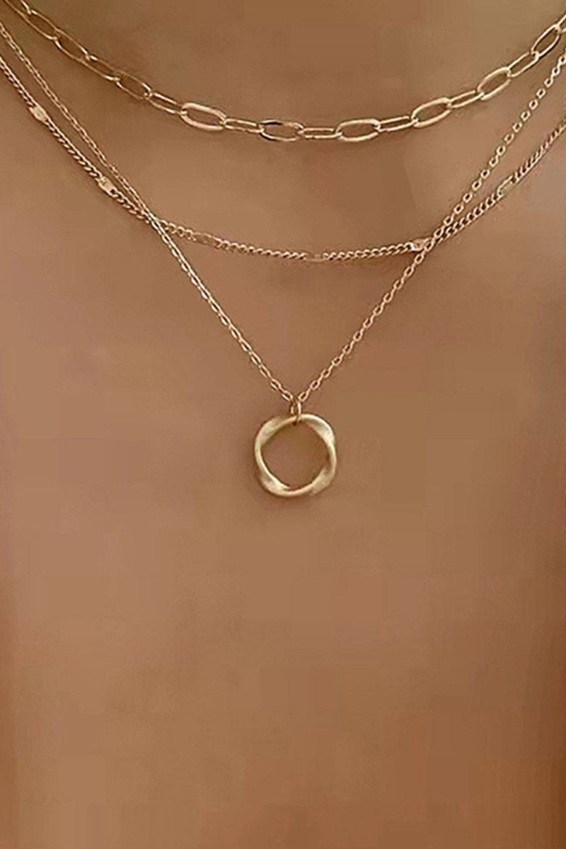 Simple Hoop Double Layer Necklace