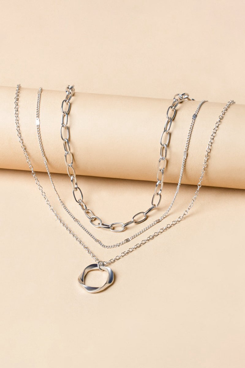 Simple Hoop Double Layer Necklace