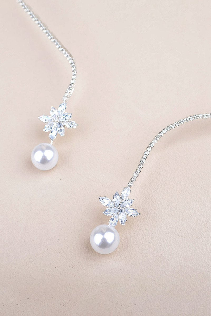 Vintage Pearl Zircon Necklace