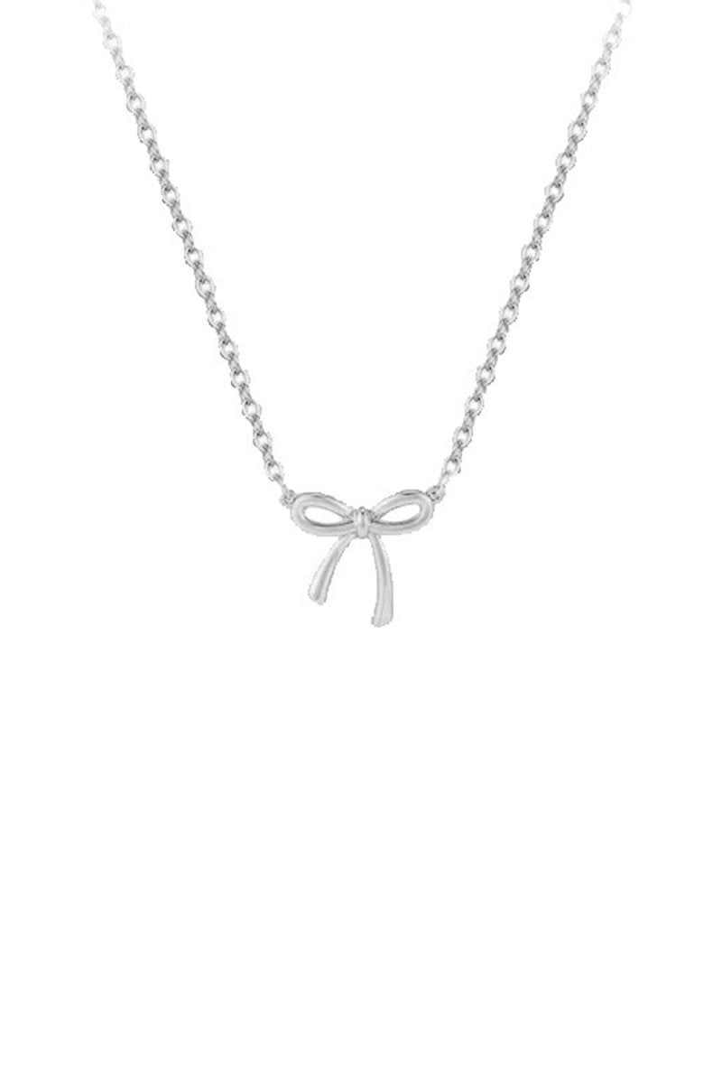 Gold Bow Pendant Necklace