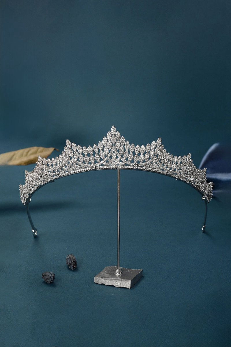 Silver Majestic Vine Crowns with Rhinestone