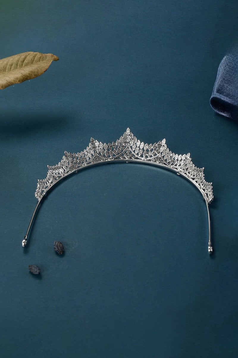Silver Majestic Vine Crowns with Rhinestone