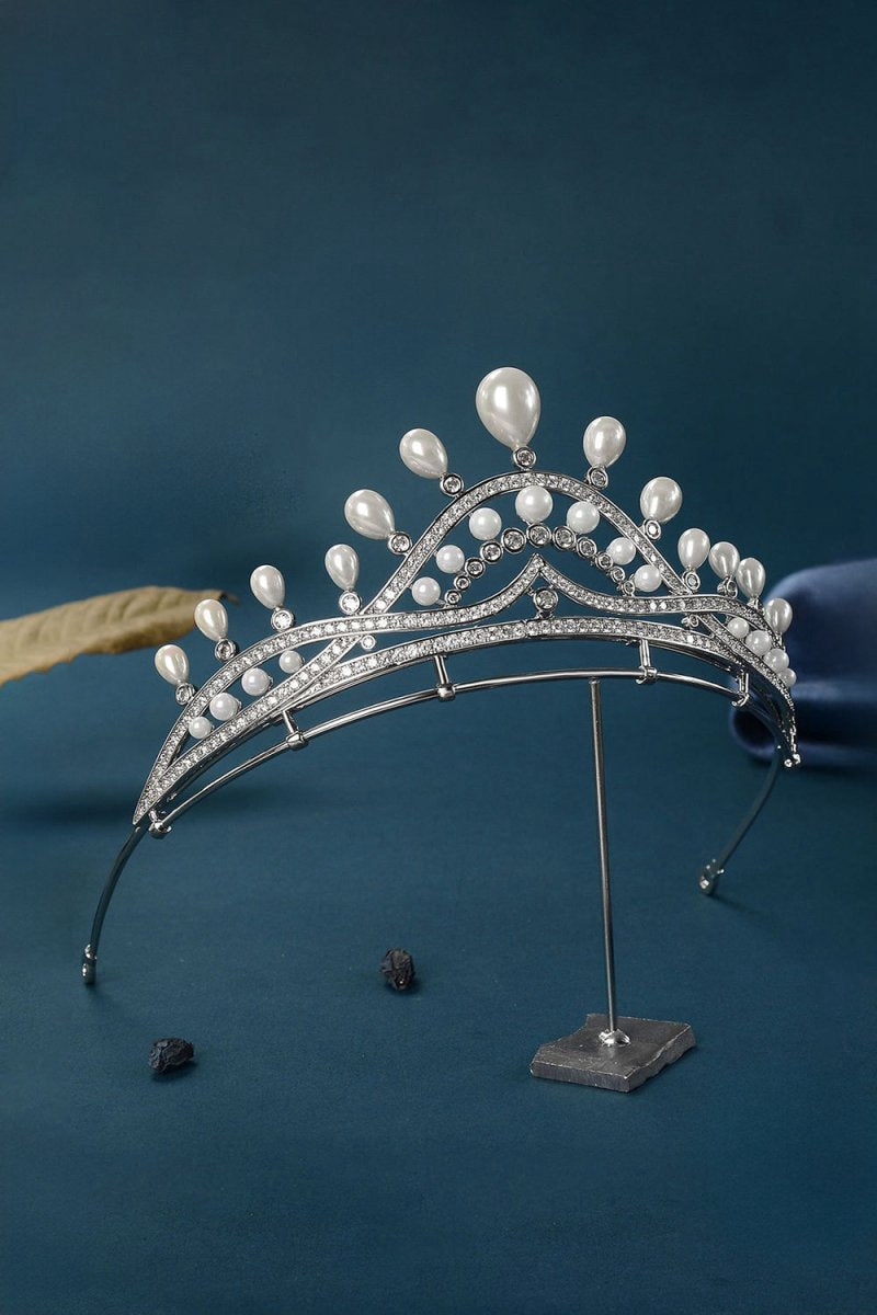Silver Pearl Radiance Crowns for Women