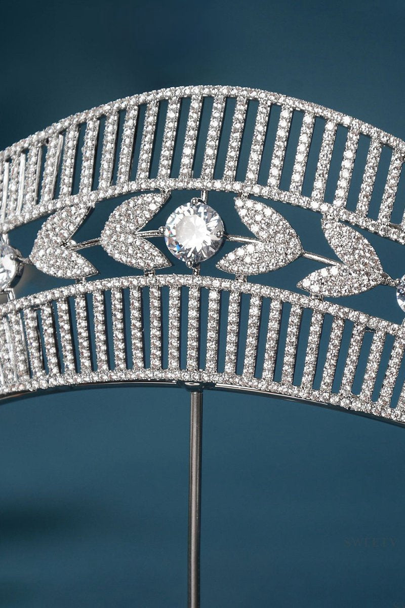 Women's Silver Copper Cubic Zirconia Crowns