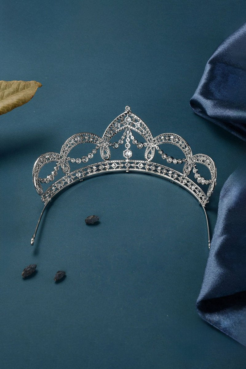 Silver Cubic Zirconia Crowns for Women