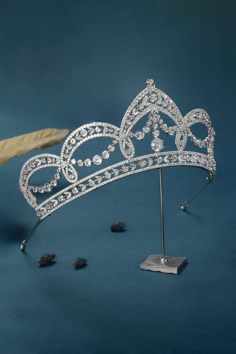 Silver Cubic Zirconia Crowns for Women