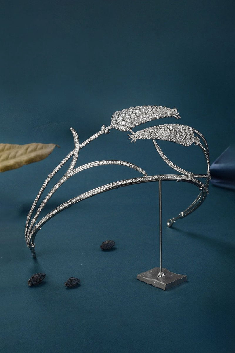 Silver Princess Ears of Wheat Rhinestone Crowns