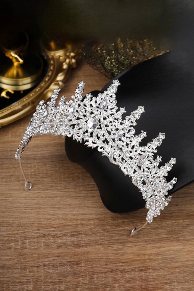 Silver Crystal Rhinestone Crown
