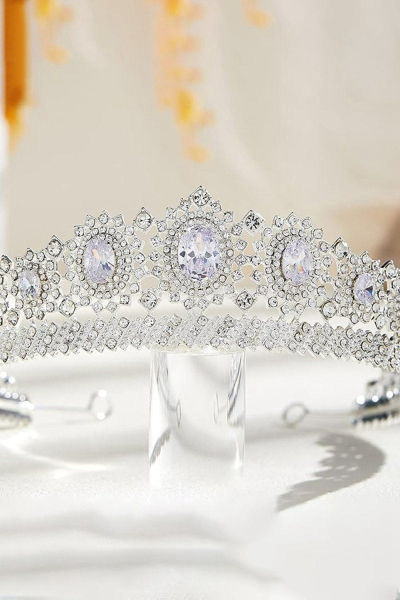 Silver Rhinestone Queen Crown